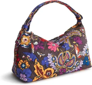Vera Bradley Premium Cotton Roxbury Crescent Shoulder Bag