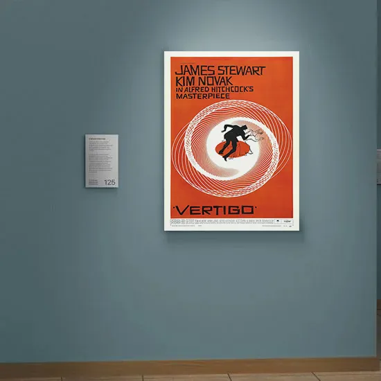 Vertigo Canvas Print | Hitchcock Vertigo Film Poster | James Stewart & Kim Novak Art Print | Classic Movie Wall Decor | Film Lover Gift