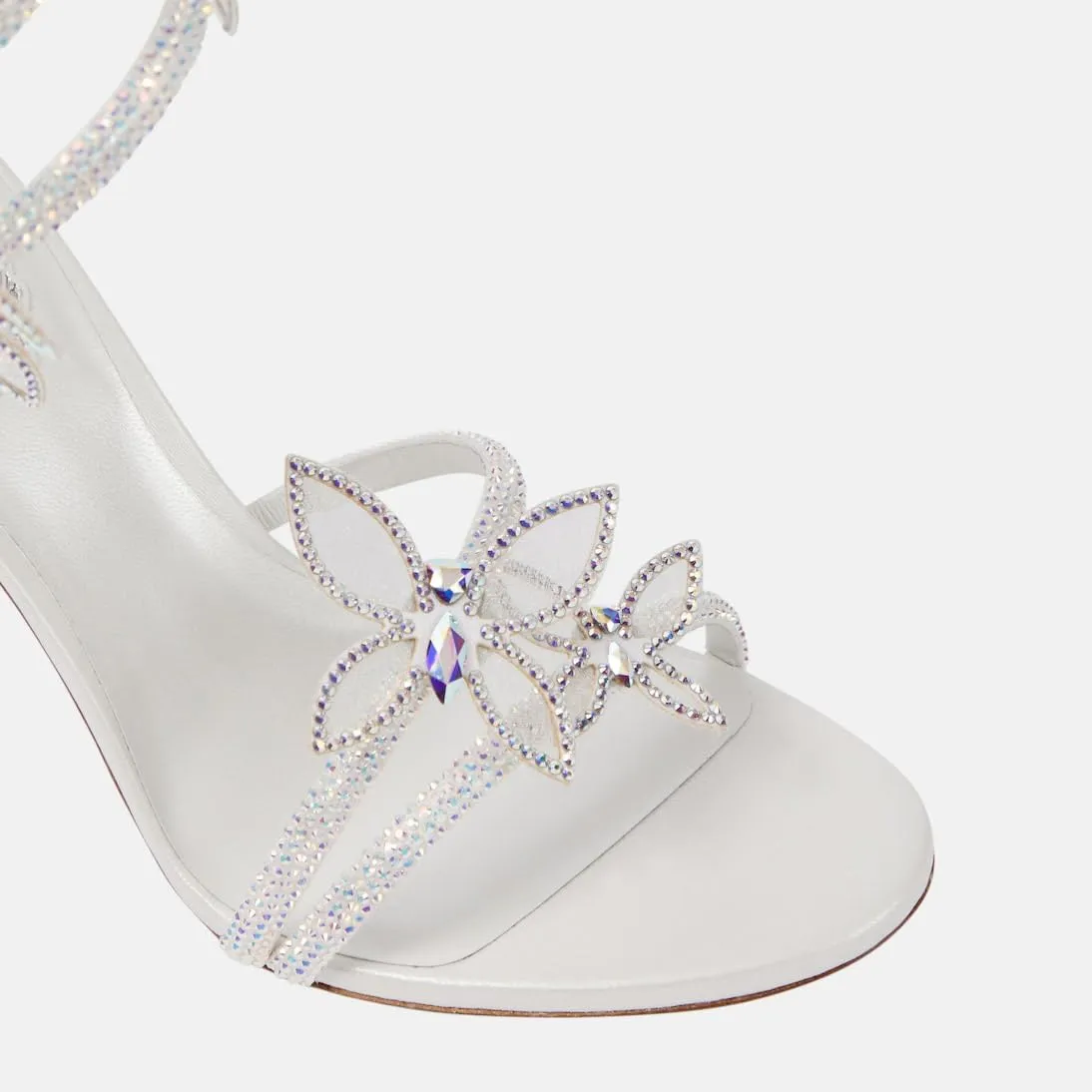Vertundy Embellished Rhinestone Butterfly Spiral Coil Wrap Around Stiletto Heels Diamante Ankle Strap Fantasy Sparkly Sandals Dress Shoes