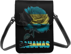 Vintage Cape Verde Verdean Flag Rose Flower Small Crossbody Purse Cell Phone Bag for Women