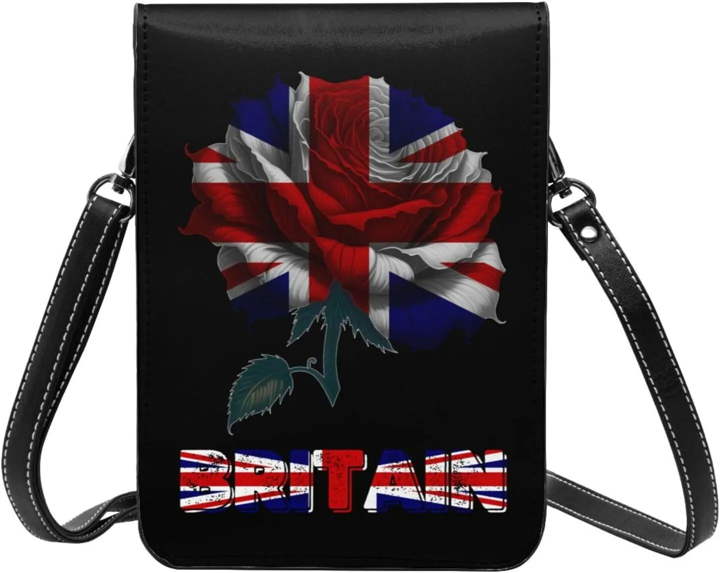 Vintage Cape Verde Verdean Flag Rose Flower Small Crossbody Purse Cell Phone Bag for Women