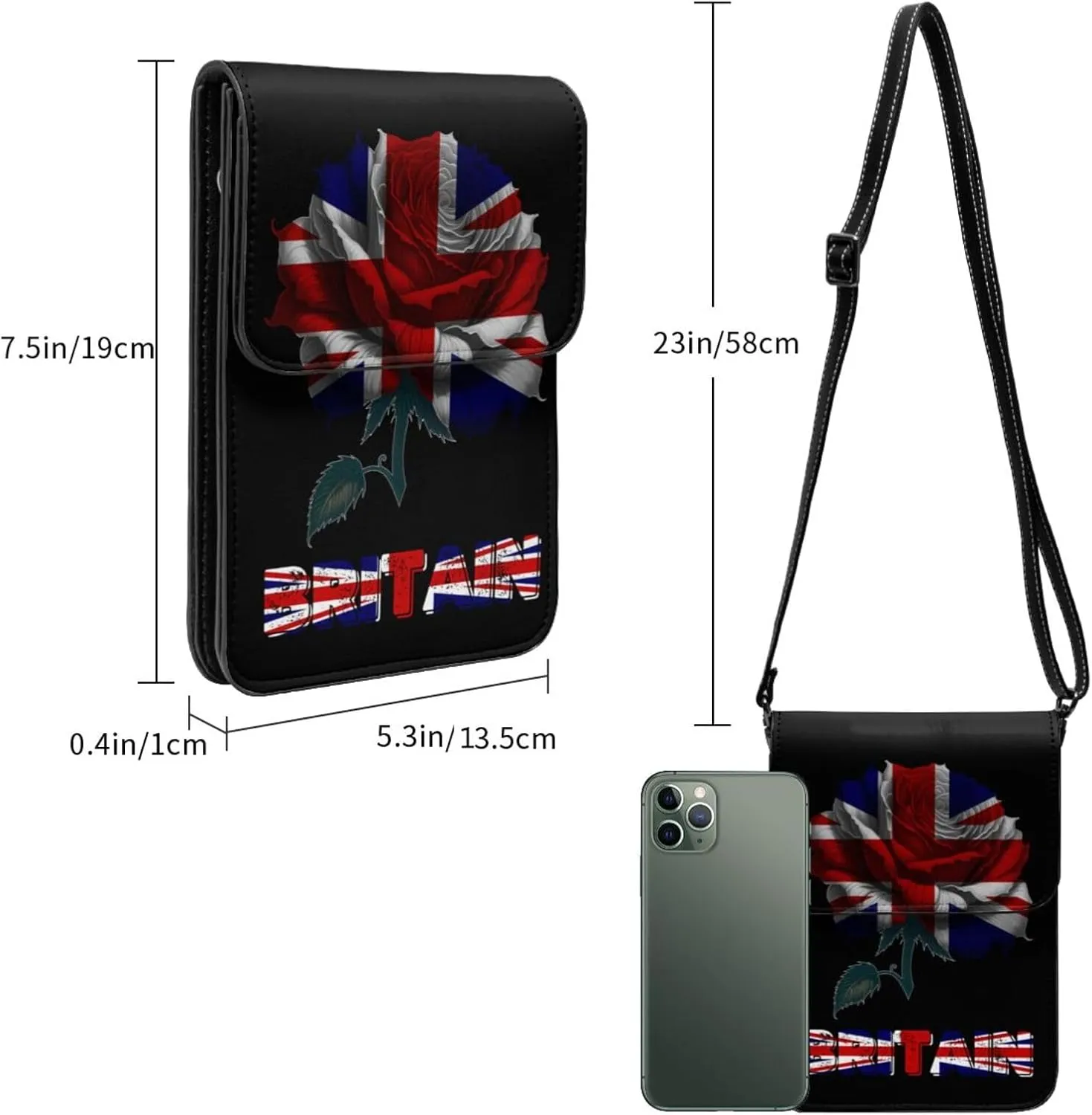 Vintage Cape Verde Verdean Flag Rose Flower Small Crossbody Purse Cell Phone Bag for Women