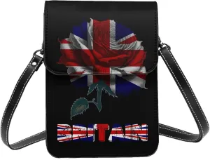 Vintage Cape Verde Verdean Flag Rose Flower Small Crossbody Purse Cell Phone Bag for Women