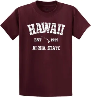 Vintage Hawaiian Islands Tee in 42 Colors and Regular, Big and Tall Sizes