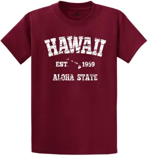 Vintage Hawaiian Islands Tee in 42 Colors and Regular, Big and Tall Sizes