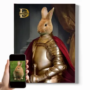 Vintage Magnificent Knight Ⅱ | Custom Royal Portrait | Personalized Wrapped Canvas