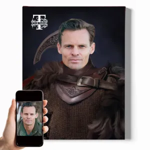 Vintage Magnificent Knight Ⅲ | Custom Royal Portrait | Personalized Wrapped Canvas