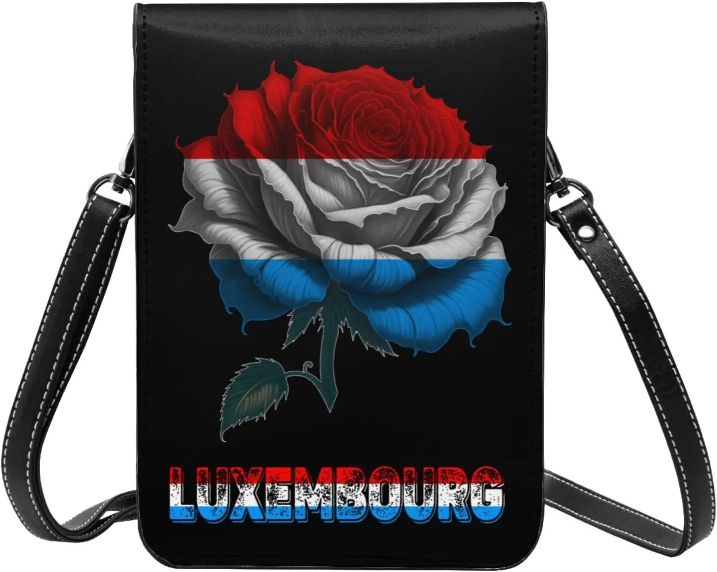 Vintage Mongolia Mongolian Flag Rose Flower Small Crossbody Purse Cell Phone Bag for Women