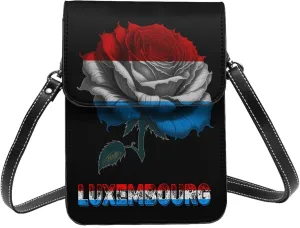 Vintage Mongolia Mongolian Flag Rose Flower Small Crossbody Purse Cell Phone Bag for Women