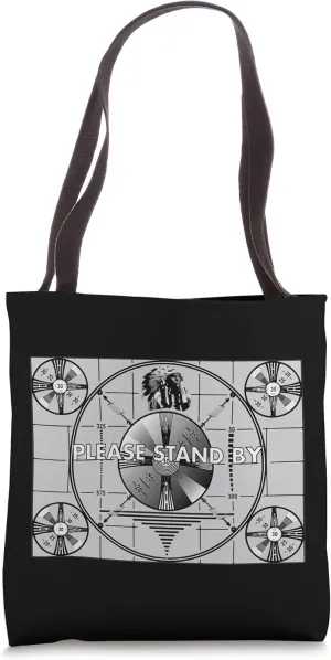 Vintage Retro TV Television Film Technical Trouble Tote Bag