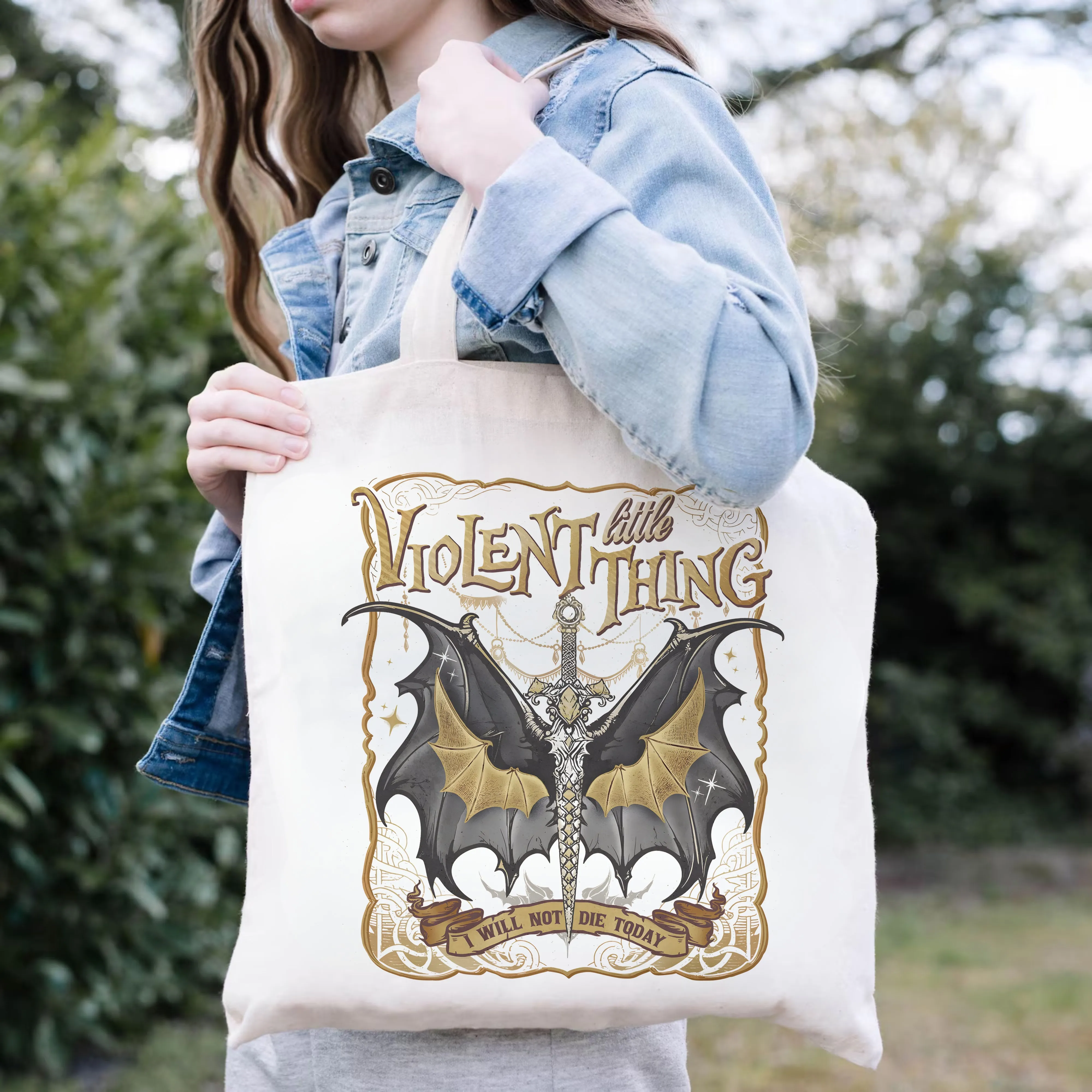 Violent Little Thing Tote – Dark Fantasy Aesthetic