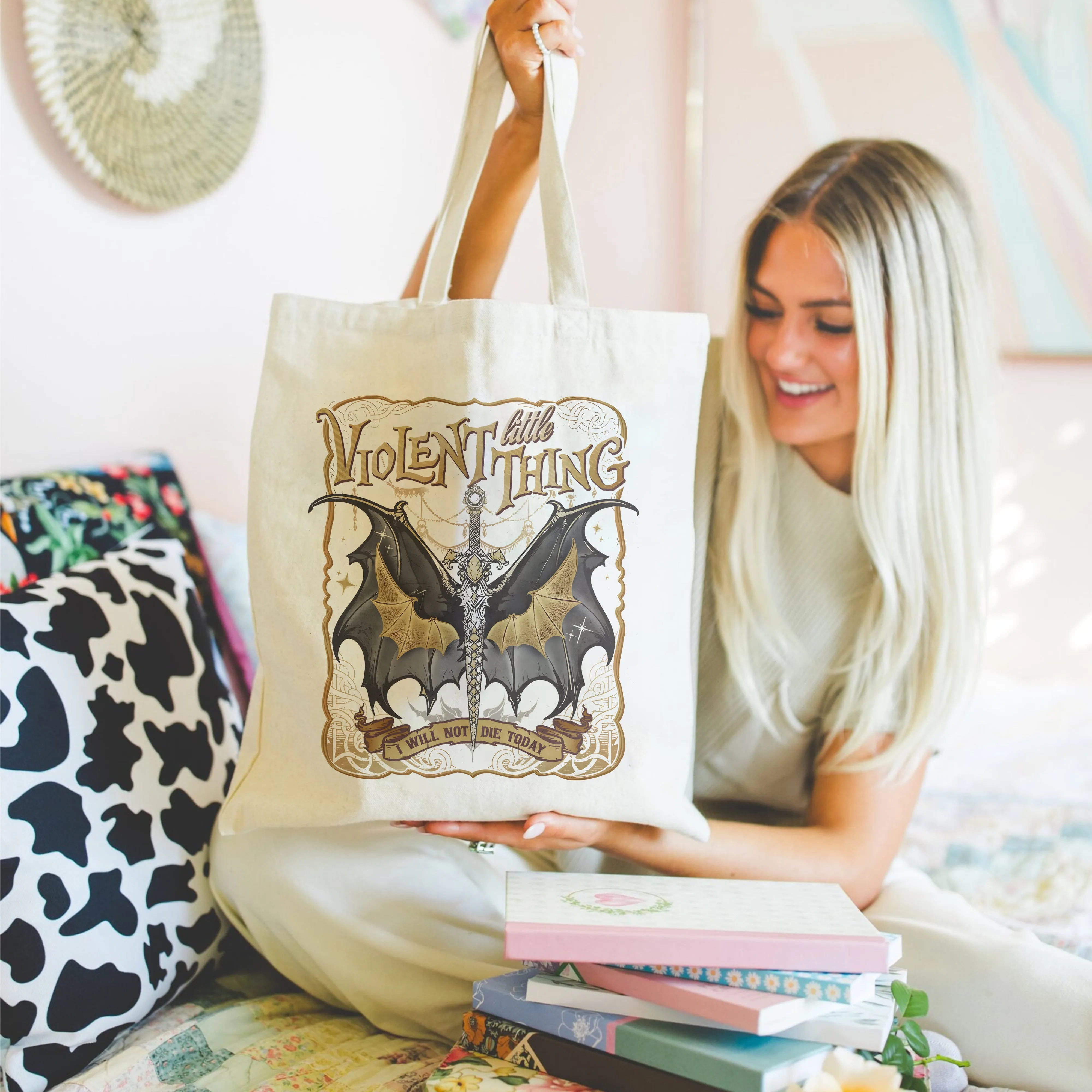 Violent Little Thing Tote – Dark Fantasy Aesthetic