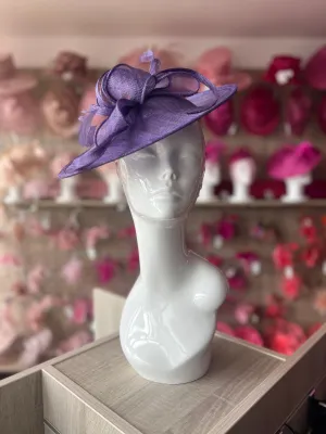 Violet Teardrop Disc Fascinator