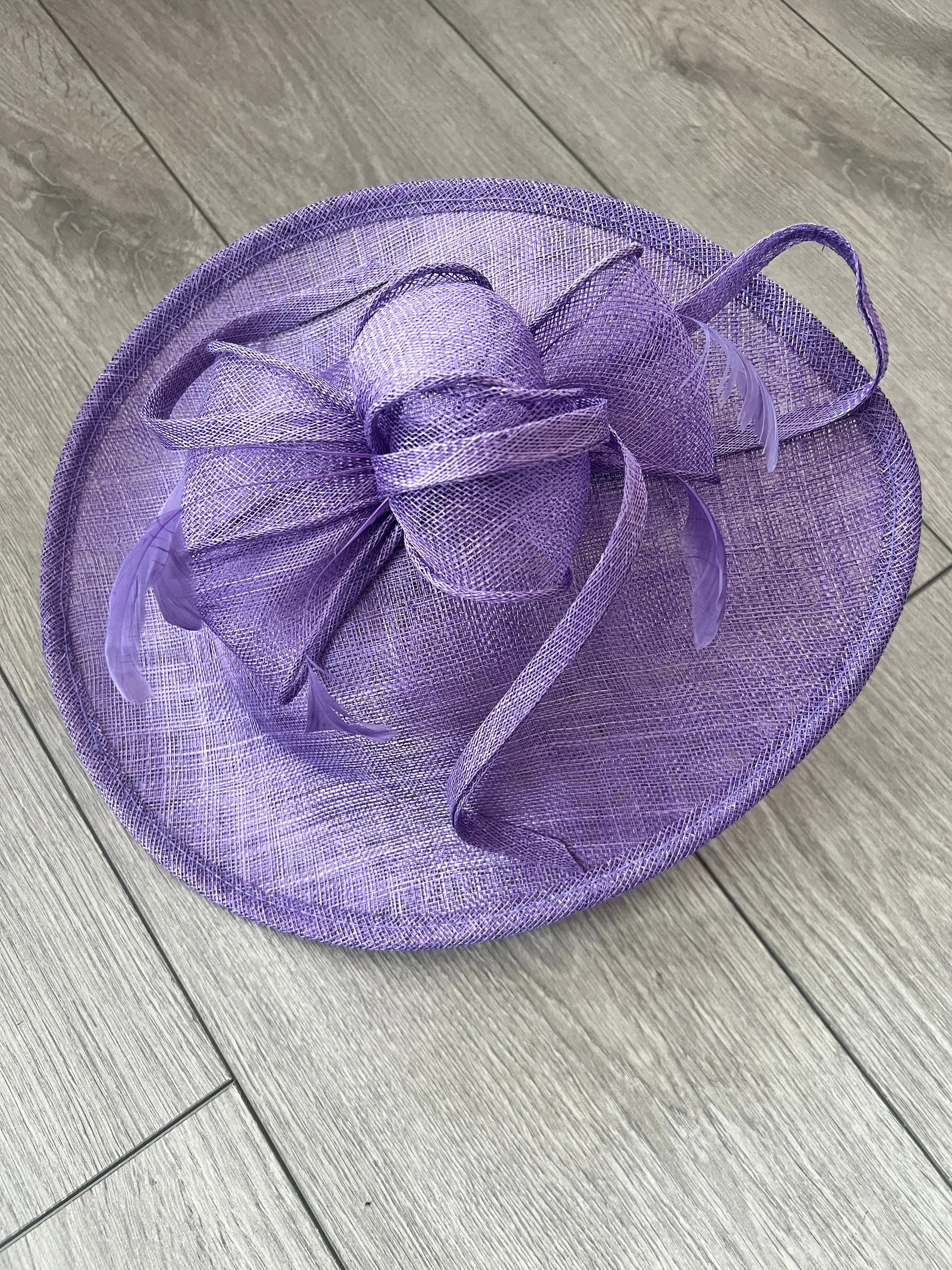 Violet Teardrop Disc Fascinator