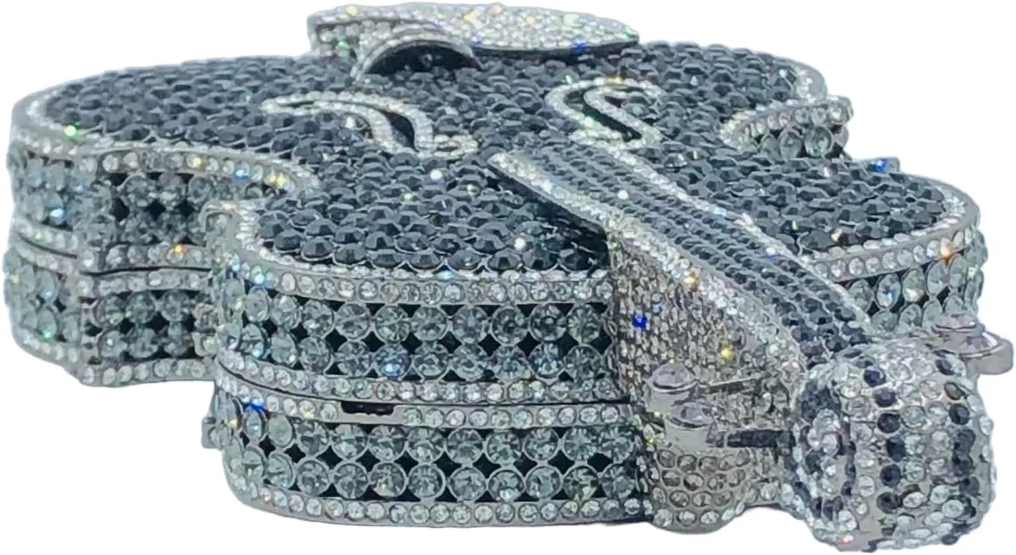 Violin Crystal Clutch Bag Women Novelty Evening Handbags Bridal Party Dinner Rhinestone Clutch Purse Wedding Bag,Mini