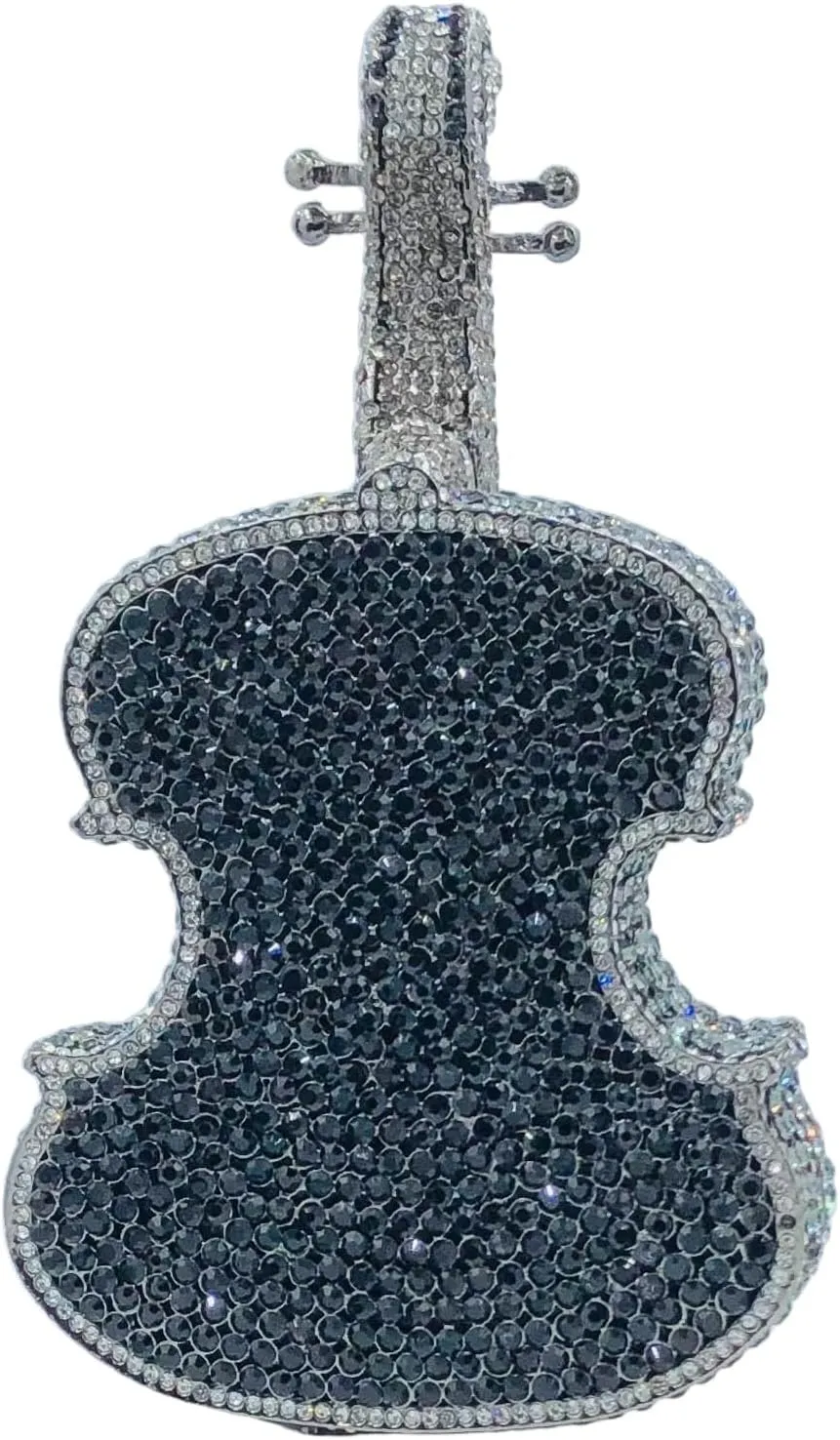 Violin Crystal Clutch Bag Women Novelty Evening Handbags Bridal Party Dinner Rhinestone Clutch Purse Wedding Bag,Mini