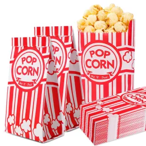 VOISEN Paper Popcorn Bags,400 Pack 1oz Popcorn Bags Individual Servings, Popcorn Bag Bulk for Popcorn Machine,Movie Nights Pop Corn Bags