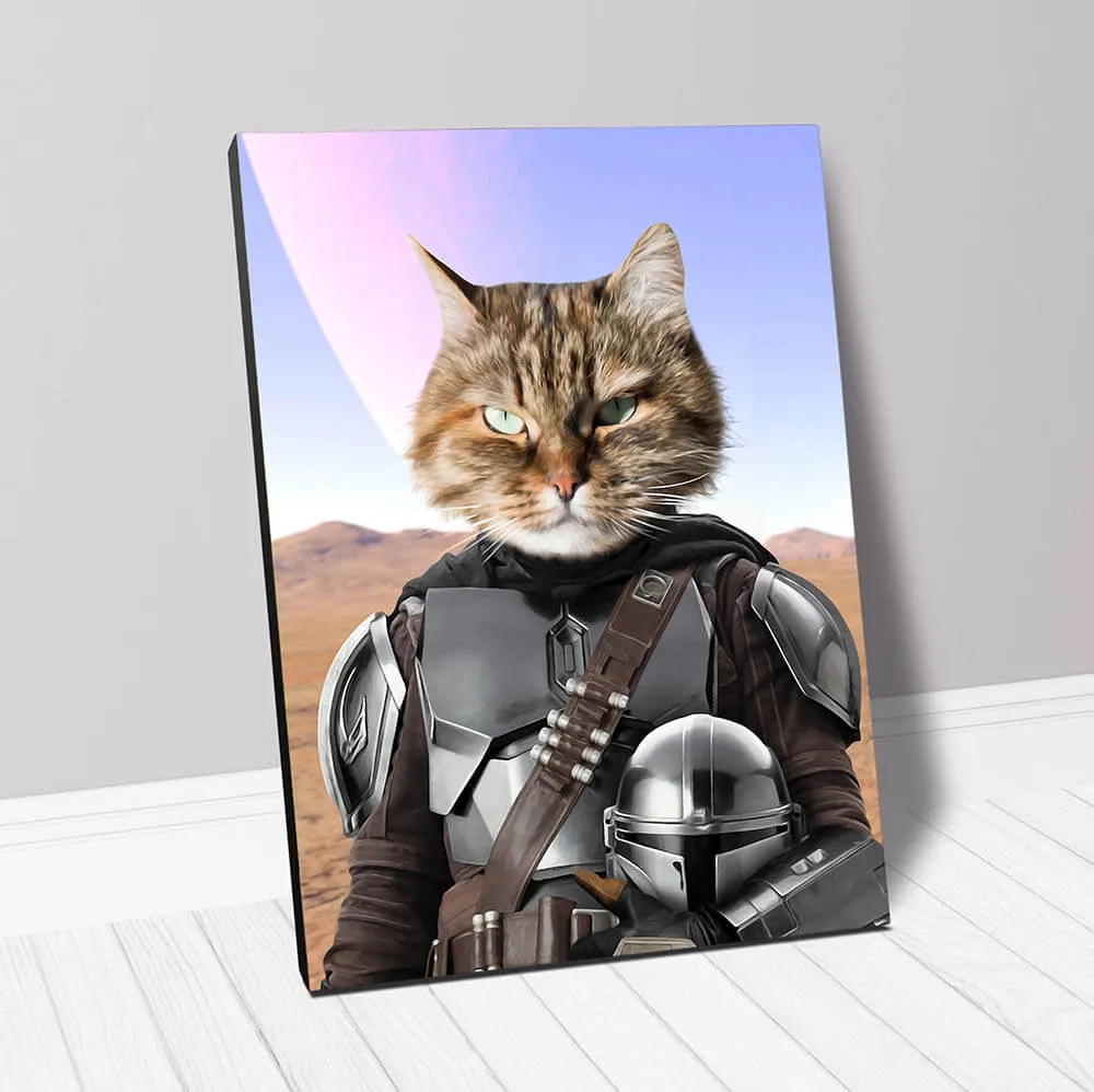 Wanderlorian - Mandalorian & Star Wars Inspired Custom Pet Portrait Canvas