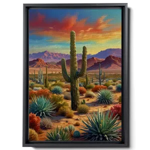 Watercolor Desert Wall Art Print, Desert Art Print, Southwestern Desert Landscape Print, Cactus Wall Art, Cactus Print, Southwest Decor, Wall Art, Decor