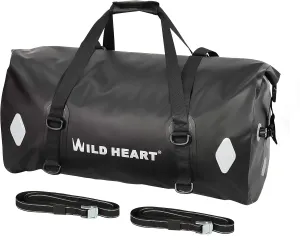 Waterproof Bag 55L 66L 77L Motorcycle Dry Duffel Bag for Travel,Motorcycling, Cycling,Hiking,Camping (77L, Black)