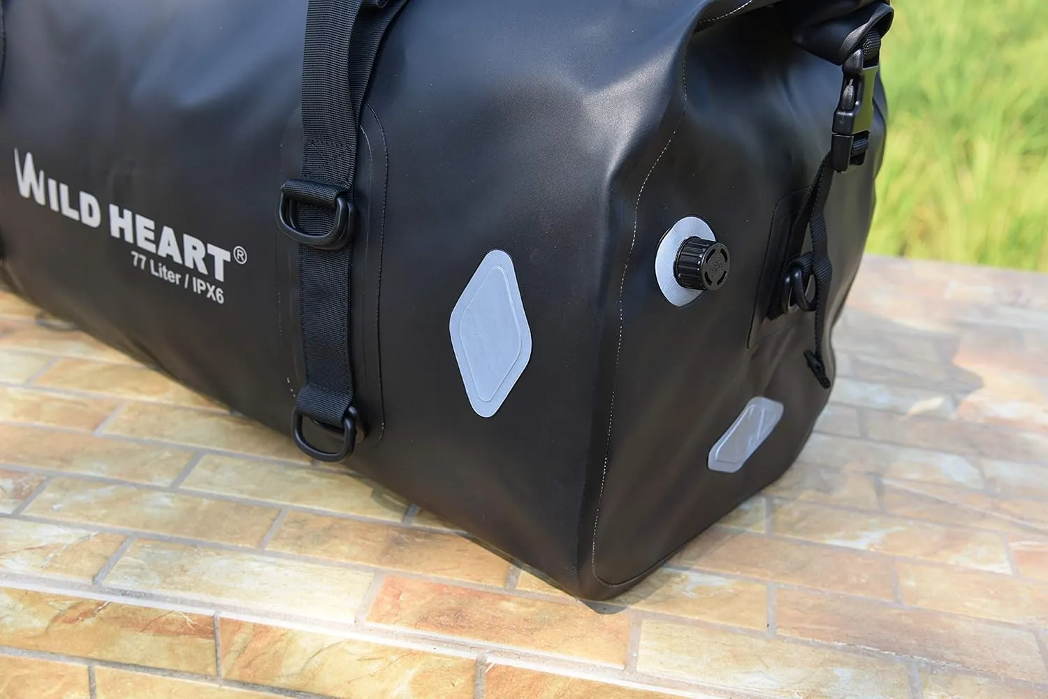 Waterproof Bag 55L 66L 77L Motorcycle Dry Duffel Bag for Travel,Motorcycling, Cycling,Hiking,Camping (77L, Black)