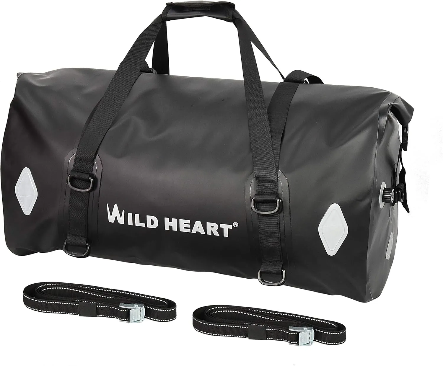 Waterproof Bag 55L 66L 77L Motorcycle Dry Duffel Bag for Travel,Motorcycling, Cycling,Hiking,Camping (77L, Black)