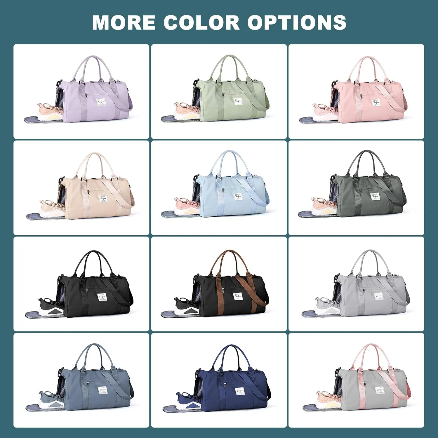 Weekender Duffel Bags for Women Men, Travel Totes Bag for Airplane, Cute Sports Gym Dance Overnight Luggage Bag with Wet Pocket Shoe Compartment, Carry On Hospital Bag for Labor and Delivery