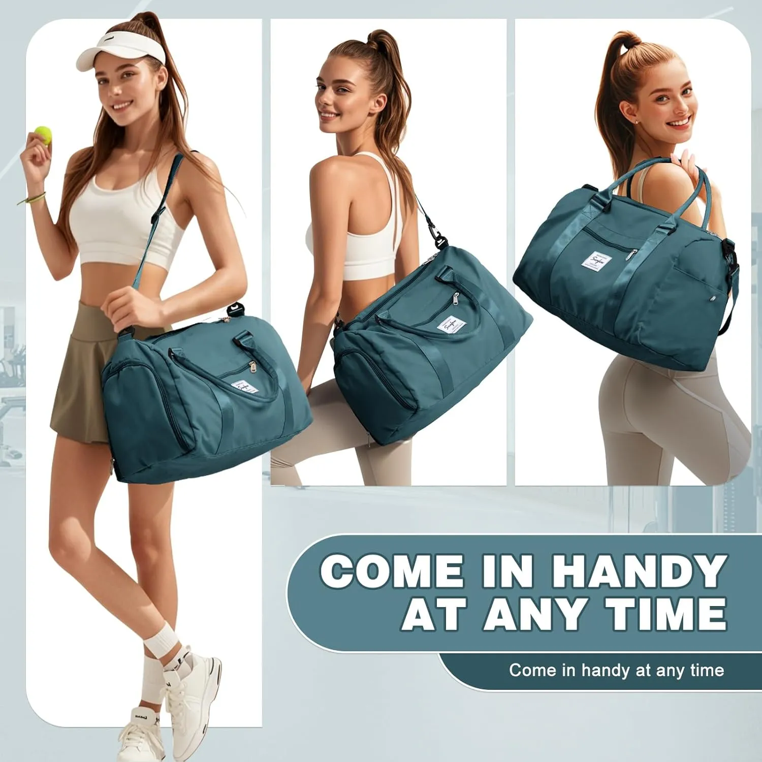 Weekender Duffel Bags for Women Men, Travel Totes Bag for Airplane, Cute Sports Gym Dance Overnight Luggage Bag with Wet Pocket Shoe Compartment, Carry On Hospital Bag for Labor and Delivery
