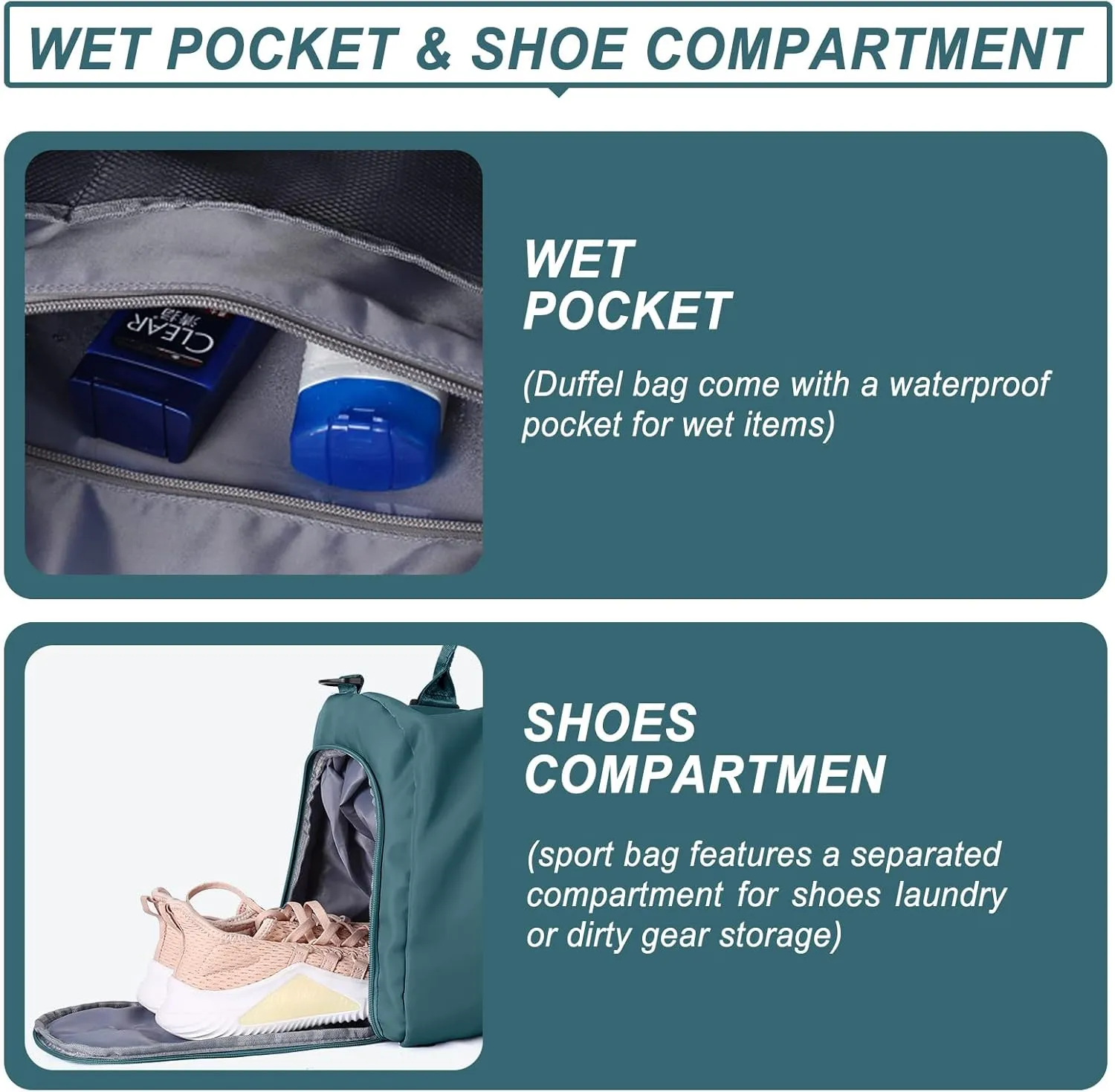 Weekender Duffel Bags for Women Men, Travel Totes Bag for Airplane, Cute Sports Gym Dance Overnight Luggage Bag with Wet Pocket Shoe Compartment, Carry On Hospital Bag for Labor and Delivery