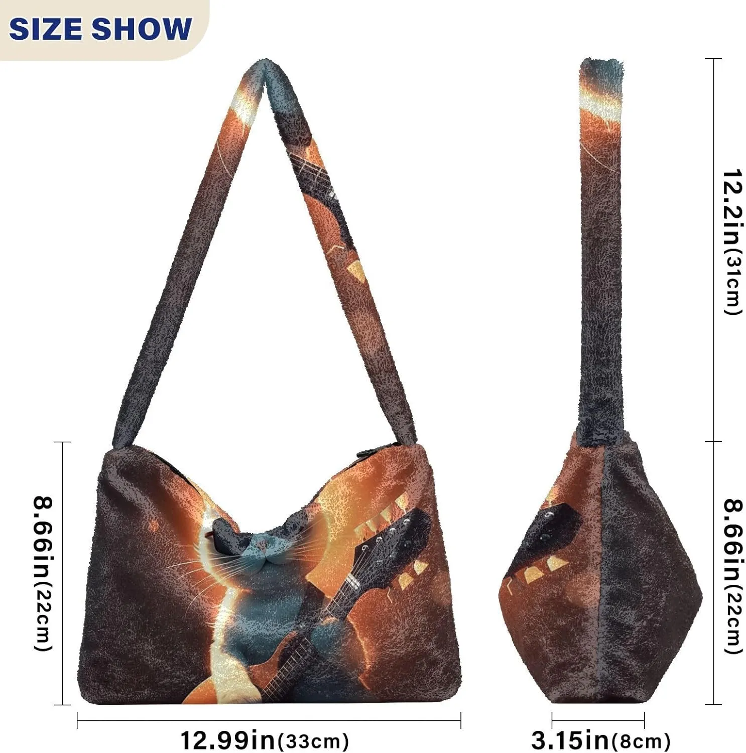 Weightlifting Puppy Women Shoulder Bag Tote, Womens Medium Handbag, Zipper Shoulder Bag for Women