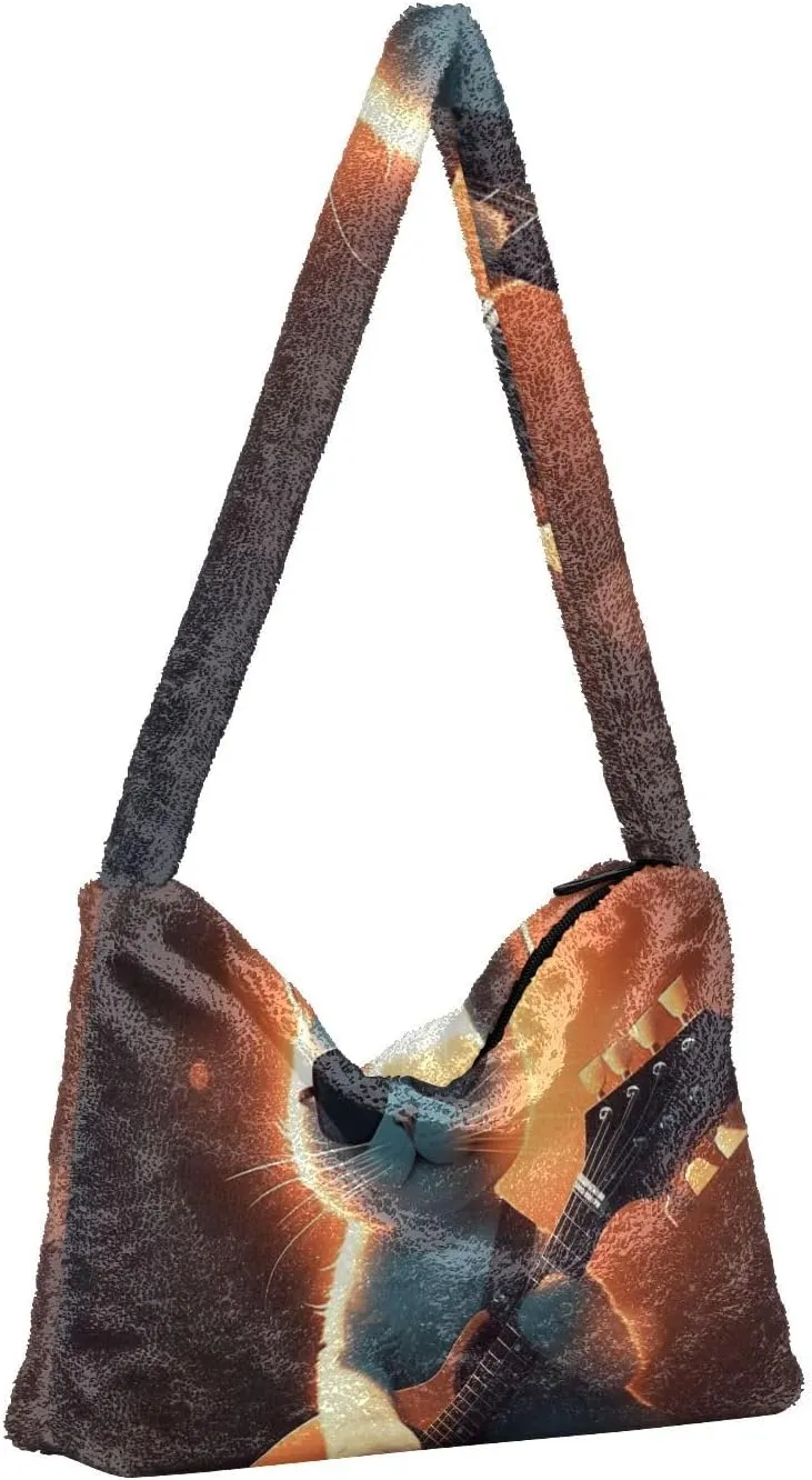 Weightlifting Puppy Women Shoulder Bag Tote, Womens Medium Handbag, Zipper Shoulder Bag for Women