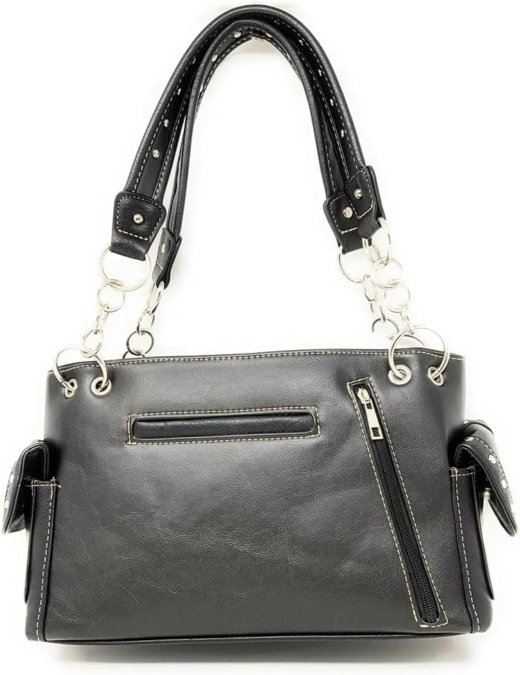 Western Wolf Dream Catcher Embroidery Feather Conceal Carry Women Handbag Purse in 5 colors