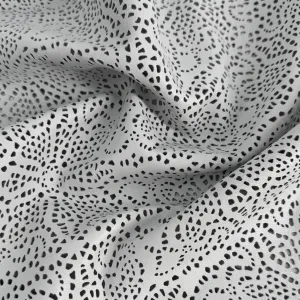 White Abstract Flower Perforated Lamb Leather | SALE