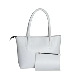 White Belle Croc Tote Bag