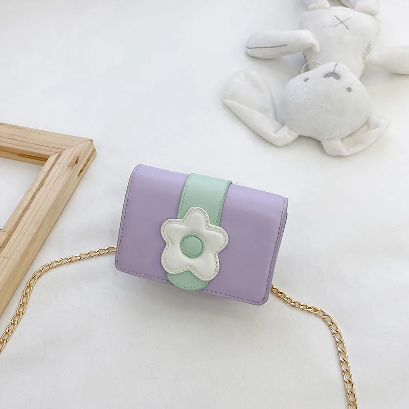 Wholesale Kids Bag Flower PU Leather Crossbody Bag JDC-SD-JiaQ097