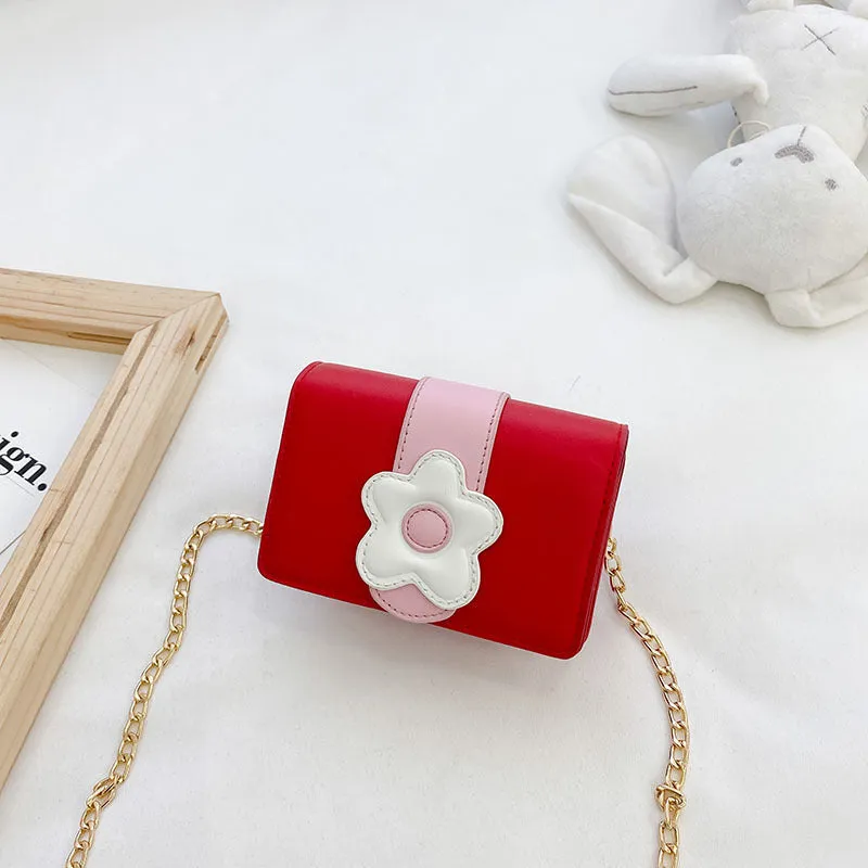Wholesale Kids Bag Flower PU Leather Crossbody Bag JDC-SD-JiaQ097