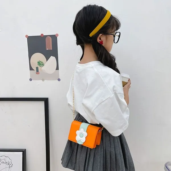 Wholesale Kids Bag Flower PU Leather Crossbody Bag JDC-SD-JiaQ097