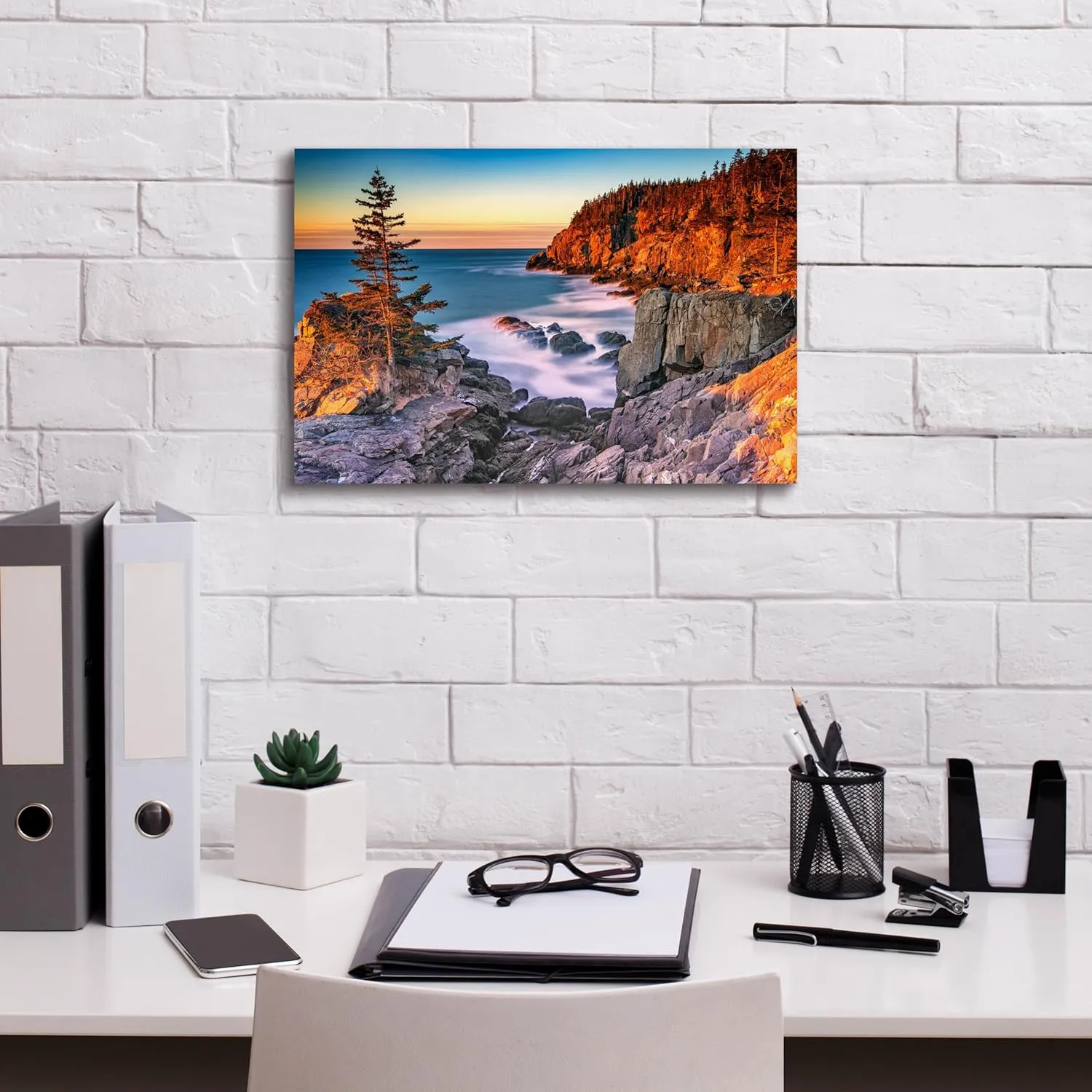 'Winter Dawn at Quoddy Head' by Rick Berk, Canvas Wall Art, 18"x12"