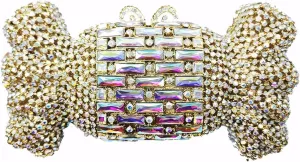 Women Cute Candy Rhinestone Wedding Evening Bag Shinny Crystal Diamond Clutch Purse for Prom Party Cocktail Dating