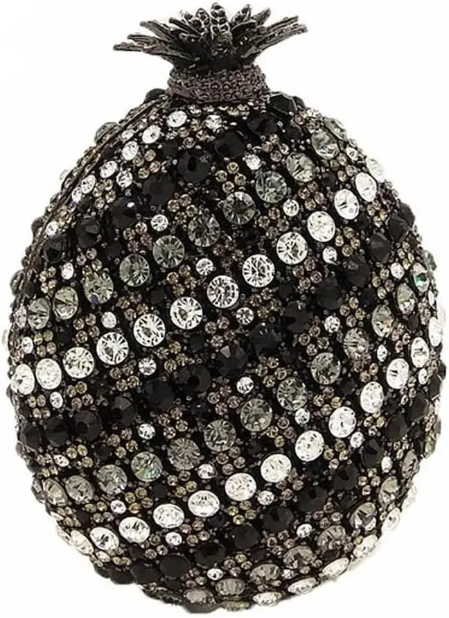 Women Diamond Pineapple Evening Bag Dazzle Fruit Shaped Rhinestone Clutch Novelty Crystal Handbag for Party Prom