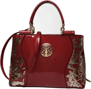 Women Embroidery bag Handbags Top-handle Tote Bags Satchel Shoulder Bags Womens Purses