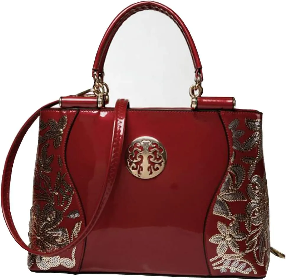 Women Embroidery bag Handbags Top-handle Tote Bags Satchel Shoulder Bags Womens Purses