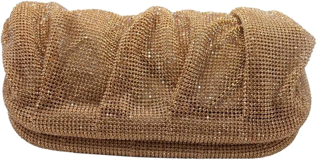 Women Rhinestone Clutch Purse Diamond Evening Bag Chain Handbag Ladies Dumpling Bag Wedding Party Purse