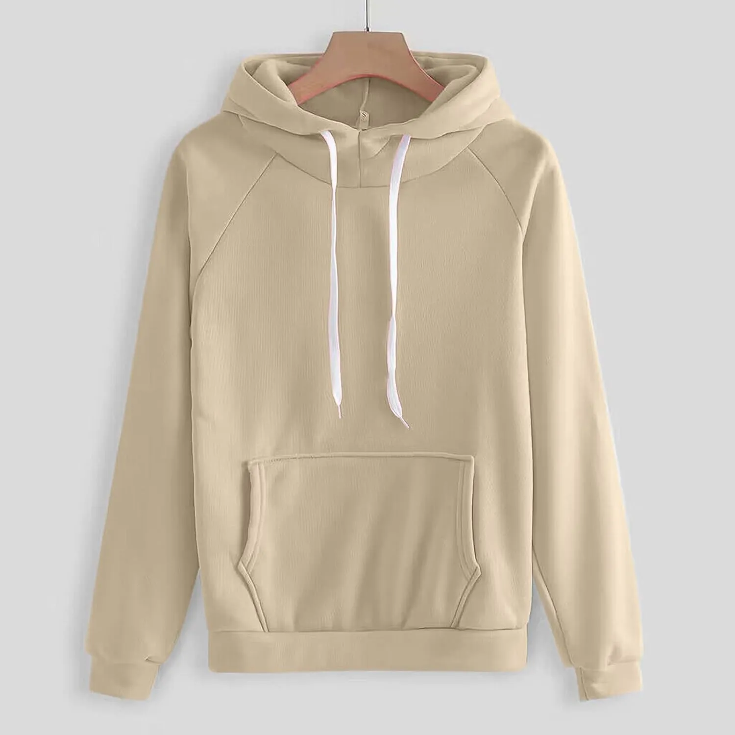 Women's Casual Solid Hooded Drawstring Loose Long Sleeve Sweatshirt Tops And Long Pants Set Suits