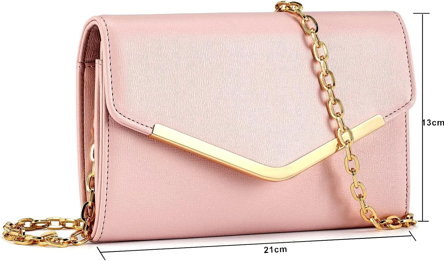 Women's Evening Bag ，Envelope Clutch Purse Handbag Detachable Chain Crossbody Bag for Women Wedding Party Shoulder Bag
