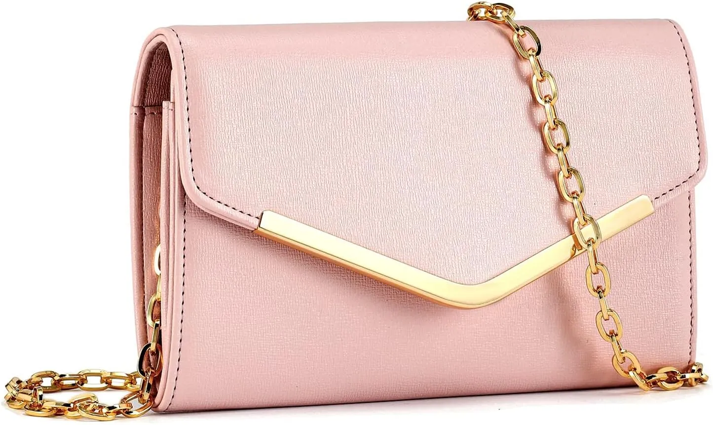 Women's Evening Bag ，Envelope Clutch Purse Handbag Detachable Chain Crossbody Bag for Women Wedding Party Shoulder Bag