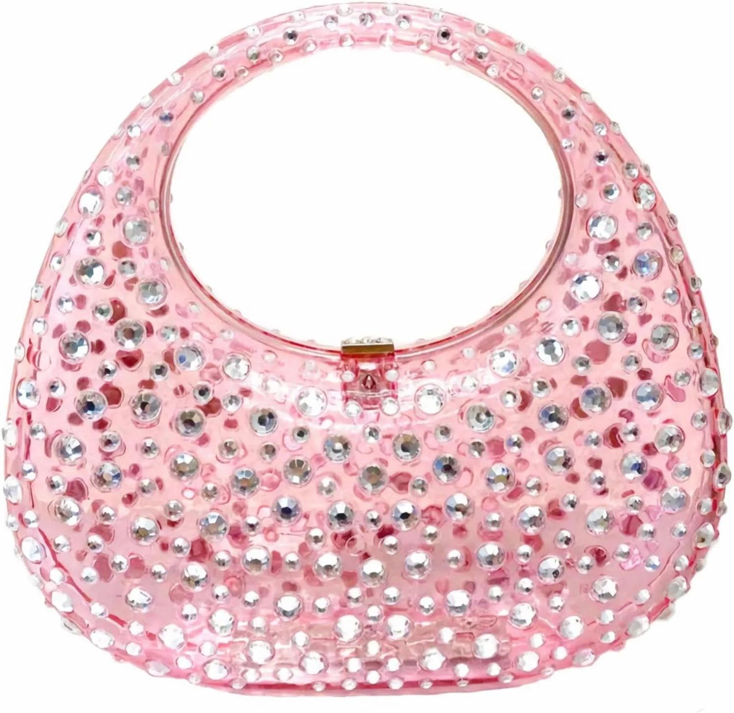 Women's Evening Bag Sparkly Rhinestone Clutch Purse Bling Acrylic Top-handle Bag for Women