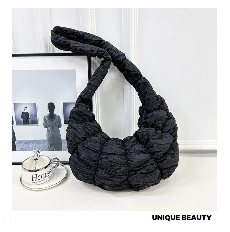 Women's Korean Style Kosong Croissant Large Cloud Crossbody Bags