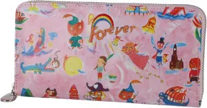 Women's Merchen Pattern Rf Long Wallet