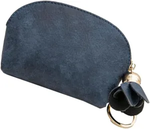 Women's Purse Fashionable Flower Coin Purse Pu Leather Mini Wallet for Change Coins Keys for Everyday Travel (dark)